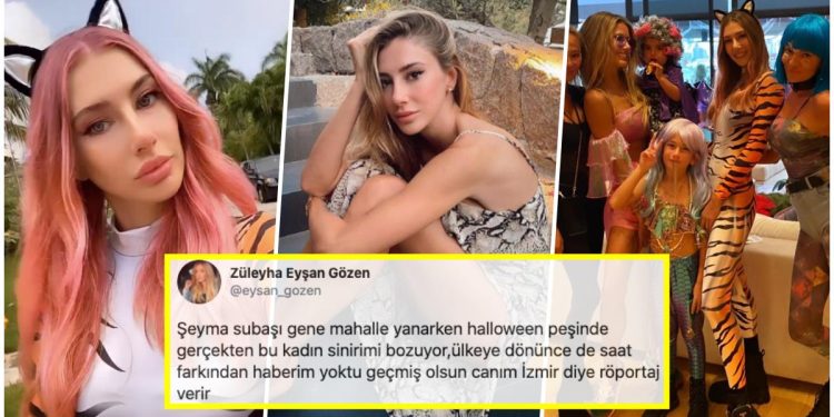 İzmir Depreminin Ardından Pandemi Kurallarını Hiçe Sayarak Cadılar Bayramı Partisine Katılan Şeyma Subaşı Tepkilerin Odağında!